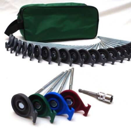 Tough nylon bag Megascrew are a leading supplier for screw tent pegs, awning screw pegs, screw in tent pegs and awning pegs